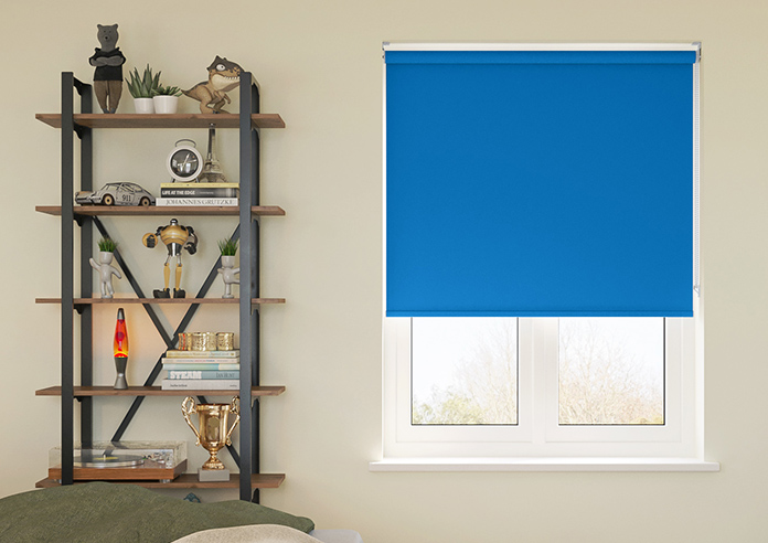 Trinity (FR Blackout), Cerulean - Twist&Fit Roller Blind - Image 3
